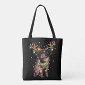 Cute Piggy, Pig Lover Funny Kerstfeestdag Gift Tote Bag (Achterkant)