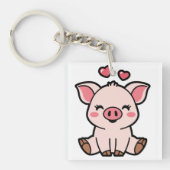 Cute Piggy Sleutelhanger (voorkant)