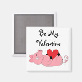Cute Piggy Valentijn Magneet (Voorkant / Achterkant)