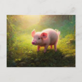 Cute Piglet Briefkaart (Voorkant)
