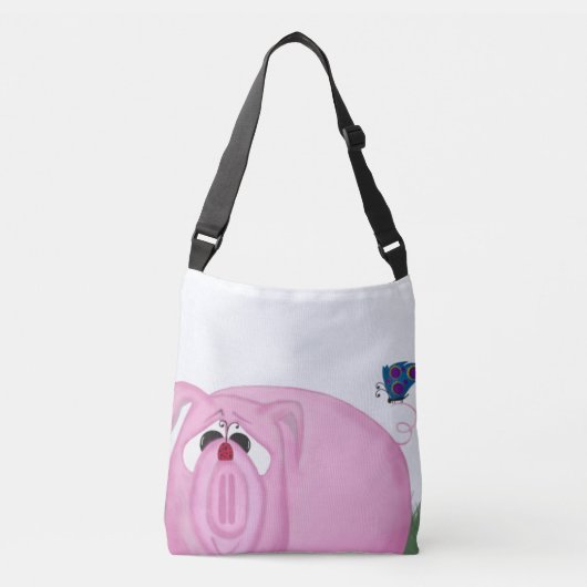 Cute Piglet Chumley and Beauful Friends Crossbody Tas (Voorkant)