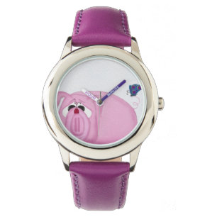 Cute Piglet Chumley and Beauful Friends Horloge