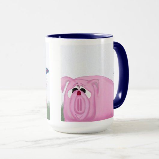 Cute Piglet Chumley and Beauful Friends Mok (Voorkant rechts)