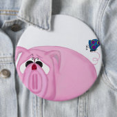 Cute Piglet Chumley and Beauful Friends Ronde Button 6,0 Cm (In situ)
