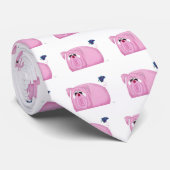 Cute Piglet Chumley and Beauful Friends Stropdas (Opgerold)