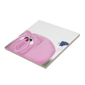 Cute Piglet Chumley and Beauful Friends Tegeltje (Zijkant)