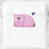 Cute Piglet Chumley and Beauful Friends Vierkante Sticker (Tas)