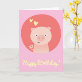 Cute Piglet - Gepersonaliseerde kinderen van zater Kaart