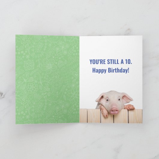 Cute Piglet op een schaal van 1 tot 10 zeemijl Kaa Kaart (Binnen)