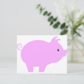 Cute Piglet Silhouette Briefkaart (Staand voorkant)
