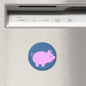 Cute Piglet Silhouette Magneet (Insitu (Vaatwasser))