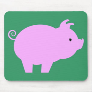 Cute Piglet Silhouette Muismat