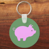 Cute Piglet Silhouette Sleutelhanger (Voorkant)
