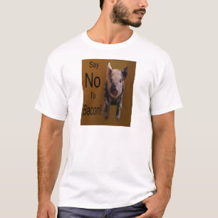 Cute Piglet "Zeg nee tegen Bacon" T-shirt