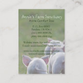 Cute Piglets Boerderij Sanctuary Visitekaartje (Achterkant)