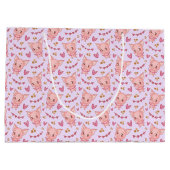 Cute Pigs and Hearts Gift Bag Groot Cadeauzakje (Achterkant)