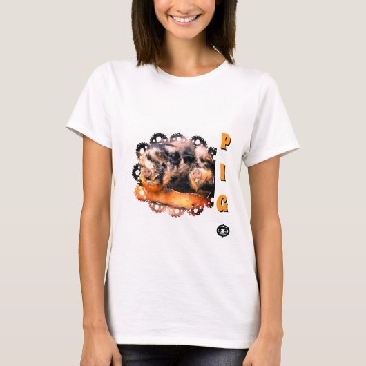 Cute Pigs Pig Piggy for a true fan T-shirt (Voorkant)