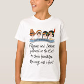 Cute Pilgrim Indiand poen Thanksgiving T-shirt (Voorkant)