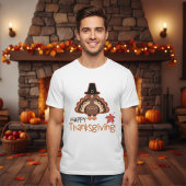 Cute Pilgrim Turkey Happy Thanksgiving T-shirt