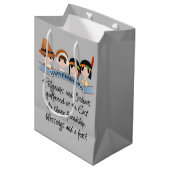 Cute Pilgrims en Indians Thanksgiving party Medium Cadeauzakje (Voorkant Gekanteld)