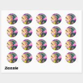 Cute Pilot Anime Girl Ronde Sticker (Vel)