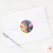Cute Pilot Anime Girl Ronde Sticker (Envelop)