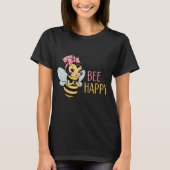 Cute Pin-Up Bee "Bee Happy" T-shirt (Voorkant)