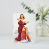 Cute Pin-Up Briefkaart (Staand voorkant)