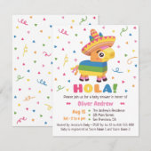 Cute Pinata Confetti Hola Fiesta Baby shower Kaart (Voorkant / Achterkant)