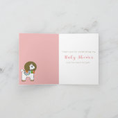 Cute pinata llama baby shower bedankt je kaart (Binnen)