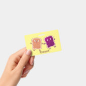 Cute pindakaas en jam sandwich cartoon  badge (Handheld)