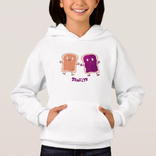 Cute pindakaas en jelly sandwich cartoon (Voorkant)