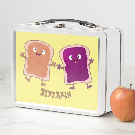 Cute pindakaas en jelly sandwich cartoon (In situ)