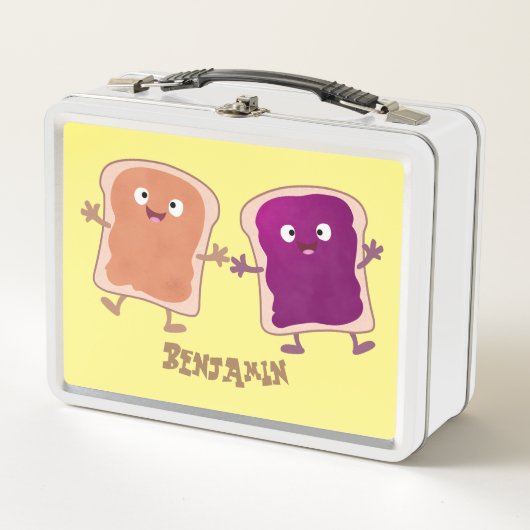 Cute pindakaas en jelly sandwich cartoon (Voorkant)
