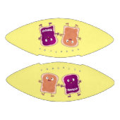 Cute pindakaas en jelly sandwich cartoon american football (Panelen)