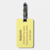 Cute pindakaas en jelly sandwich cartoon bagagelabel (Achterkant verticaal)