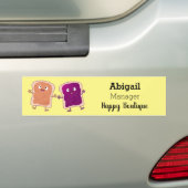 Cute pindakaas en jelly sandwich cartoon bumpersticker (Op auto)