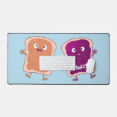 Cute pindakaas en jelly sandwich cartoon bureaumat (Keyboard & Muis)