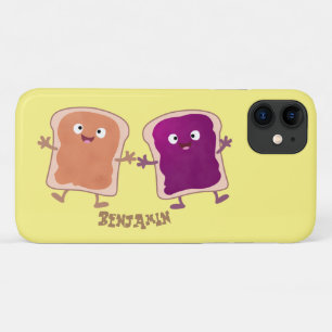 Cute pindakaas en jelly sandwich cartoon Case-Mate iPhone case