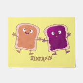 Cute pindakaas en jelly sandwich cartoon deurmat (Voorkant)