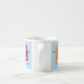 Cute pindakaas en jelly sandwich cartoon espresso kop (Achterkant)
