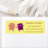 Cute pindakaas en jelly sandwich cartoon etiket (Insitu)