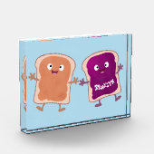 Cute pindakaas en jelly sandwich cartoon fotoblokken (Links)