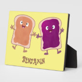 Cute pindakaas en jelly sandwich cartoon fotoplaat (Zijkant)