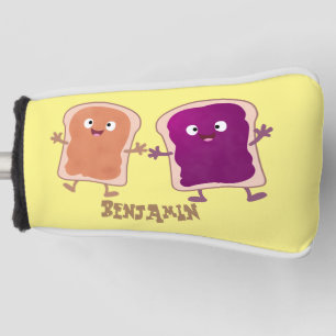 Cute pindakaas en jelly sandwich cartoon golfheadcover