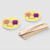 Cute pindakaas en jelly sandwich cartoon handwaaier (Niet-gemonteerd)