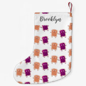 Cute pindakaas en jelly sandwich cartoon kleine kerstsok (Achterkant)