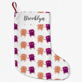 Cute pindakaas en jelly sandwich cartoon kleine kerstsok (Voorkant)