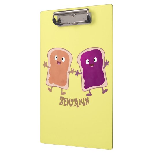Cute pindakaas en jelly sandwich cartoon klembord (Links)
