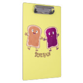 Cute pindakaas en jelly sandwich cartoon klembord (Rechts)